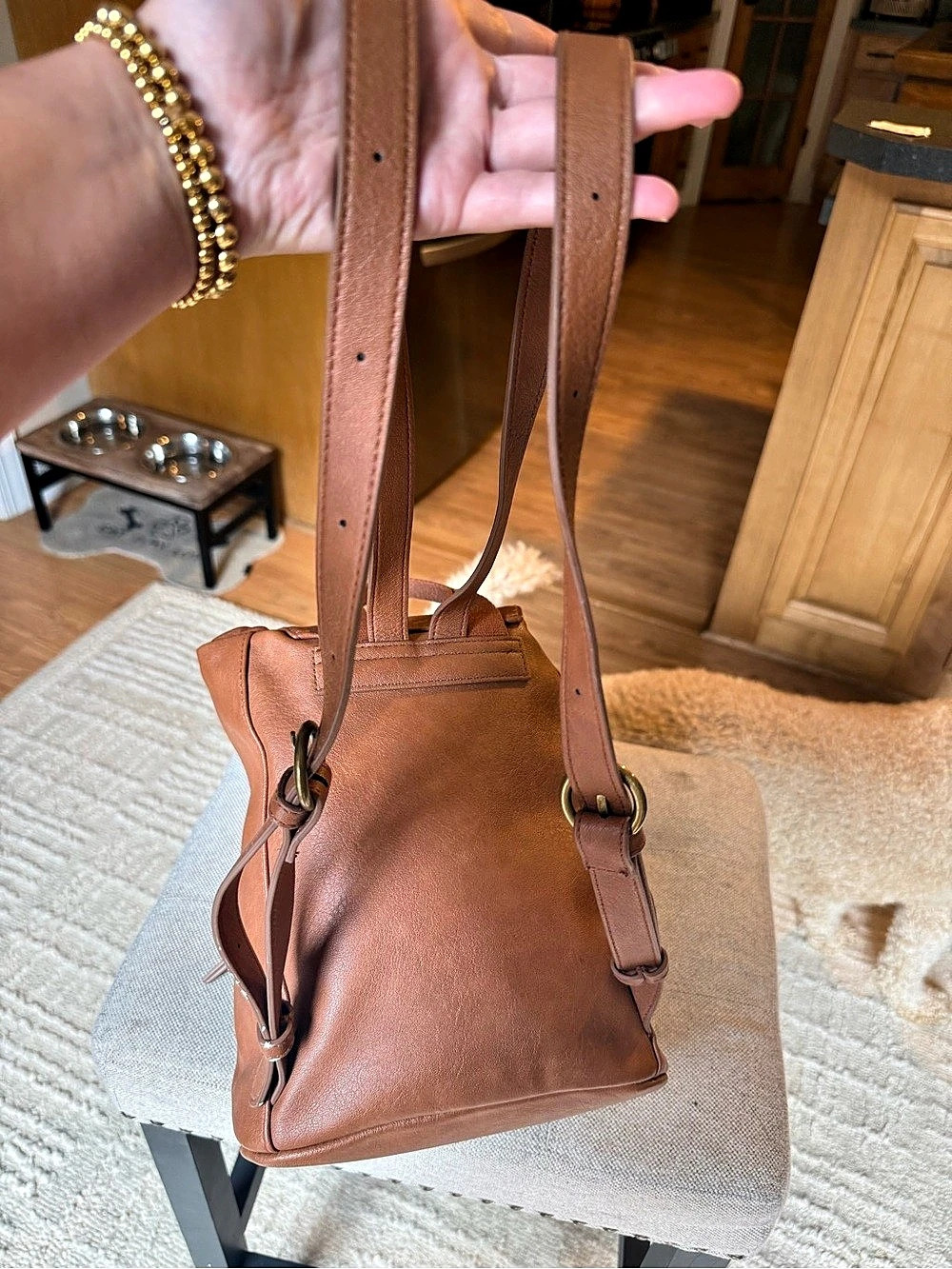Universal Thread Backpack in Brown - Picture 4 of 9